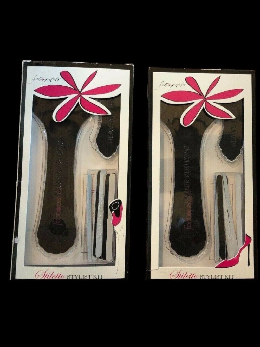 Foot Petals Stiletto Stylist Kit – Black Lot 2 Sets New in Box